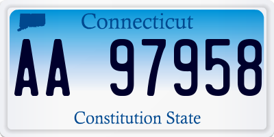 CT license plate AA97958