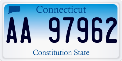 CT license plate AA97962