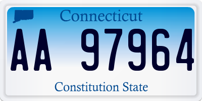 CT license plate AA97964