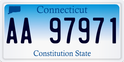 CT license plate AA97971