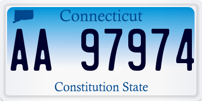 CT license plate AA97974