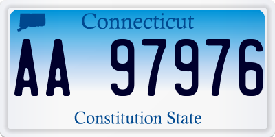 CT license plate AA97976