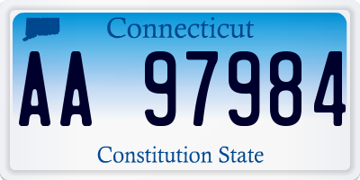 CT license plate AA97984