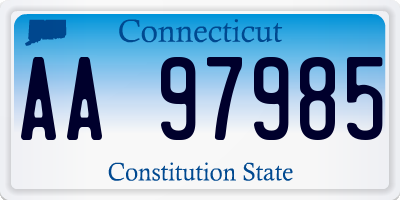 CT license plate AA97985