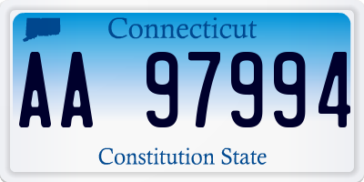 CT license plate AA97994