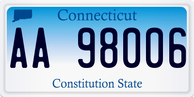 CT license plate AA98006