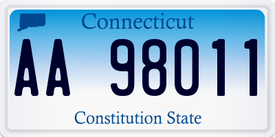 CT license plate AA98011