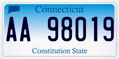 CT license plate AA98019