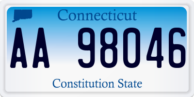 CT license plate AA98046