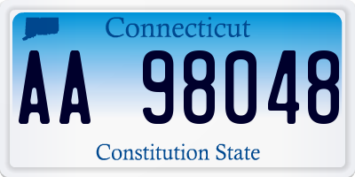 CT license plate AA98048