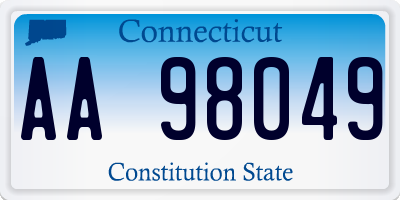 CT license plate AA98049