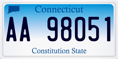 CT license plate AA98051