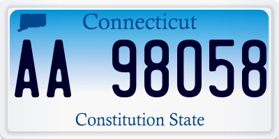 CT license plate AA98058