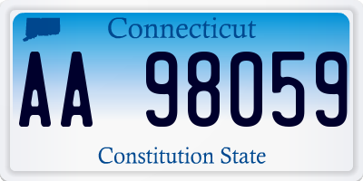 CT license plate AA98059