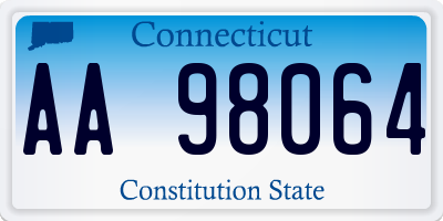 CT license plate AA98064