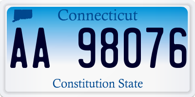 CT license plate AA98076