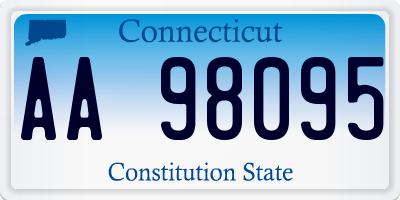 CT license plate AA98095