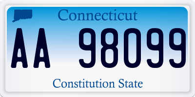 CT license plate AA98099