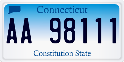 CT license plate AA98111