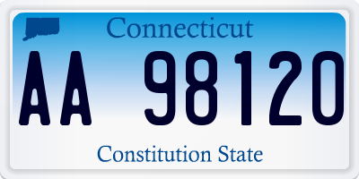 CT license plate AA98120