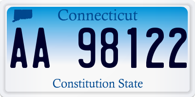 CT license plate AA98122