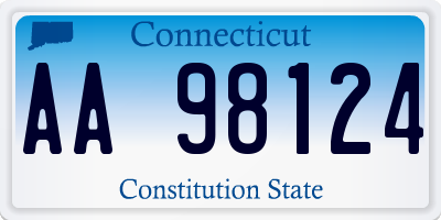 CT license plate AA98124