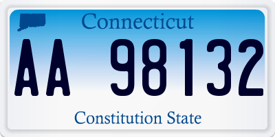 CT license plate AA98132