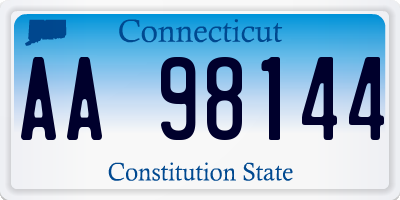 CT license plate AA98144