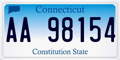 CT license plate AA98154