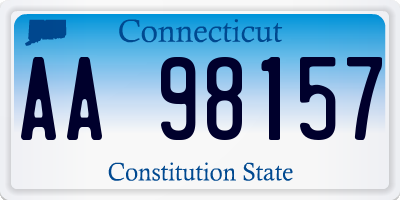 CT license plate AA98157