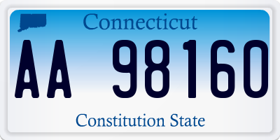 CT license plate AA98160