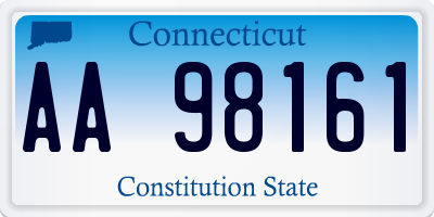 CT license plate AA98161