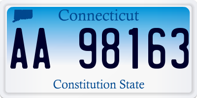 CT license plate AA98163