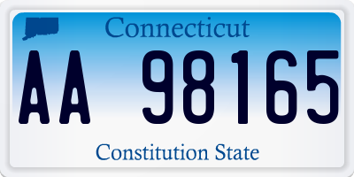 CT license plate AA98165