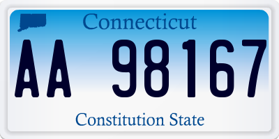 CT license plate AA98167