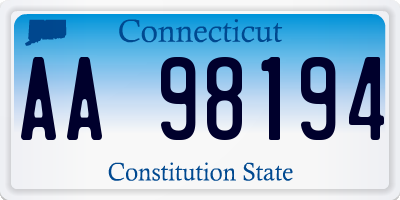 CT license plate AA98194