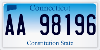 CT license plate AA98196