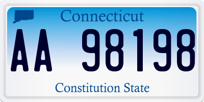 CT license plate AA98198