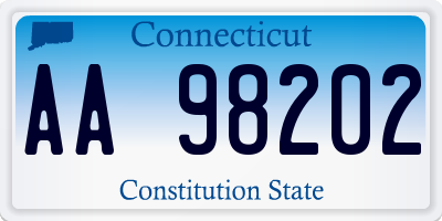 CT license plate AA98202