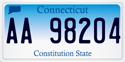 CT license plate AA98204