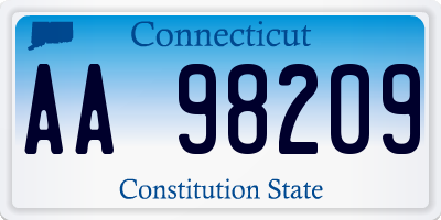 CT license plate AA98209