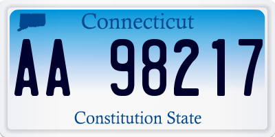 CT license plate AA98217