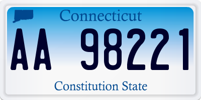CT license plate AA98221