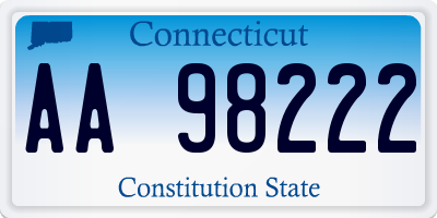 CT license plate AA98222