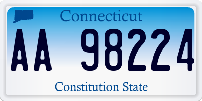 CT license plate AA98224