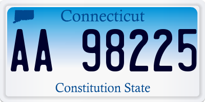 CT license plate AA98225