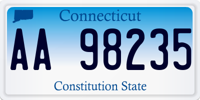 CT license plate AA98235