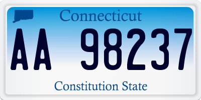 CT license plate AA98237