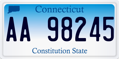 CT license plate AA98245