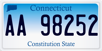 CT license plate AA98252